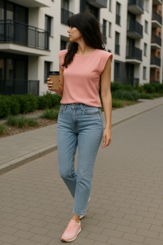 Bluzka basic łososiowa