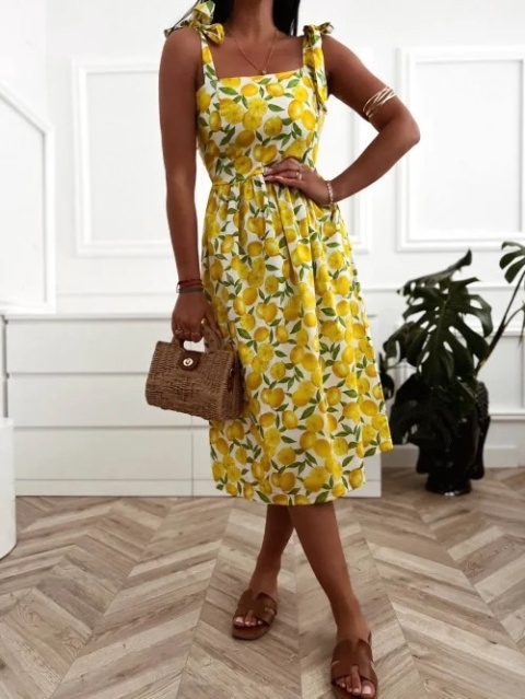 Sukienka midi w cytryny