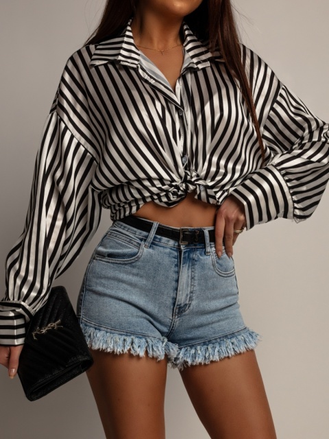 Śliska koszula w paski