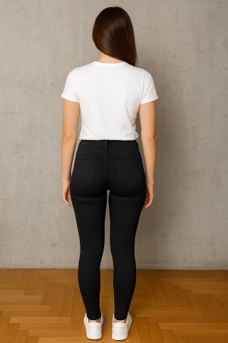 Spodnie rurki dopasowane czarne