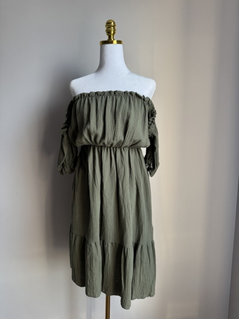 Sukienka hiszpanka khaki