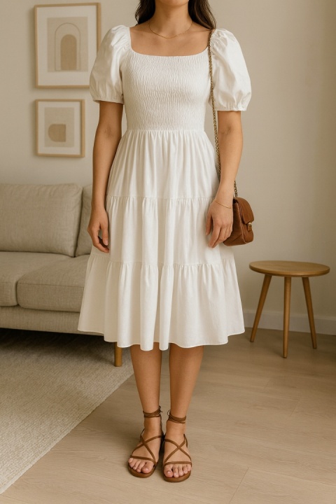 Sukienka z falbanami