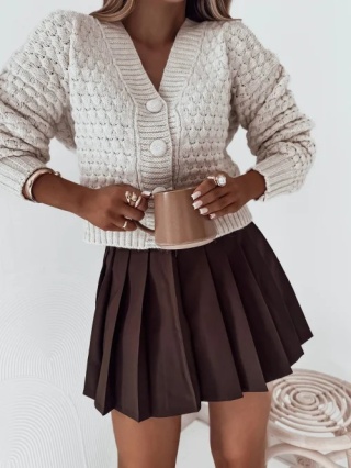 Sweterek zapinany MOTION Kość słoniowa